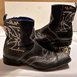 Mark Nason Rock Lives Boots Dragon Cross Studs 11
